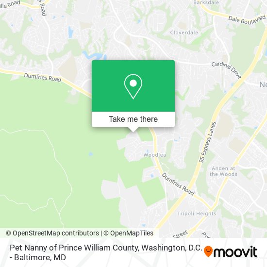 Pet Nanny of Prince William County map