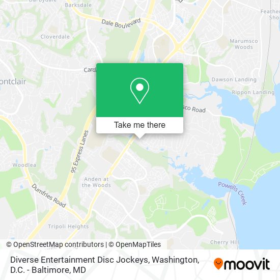 Mapa de Diverse Entertainment Disc Jockeys