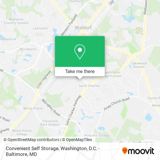 Convenient Self Storage map