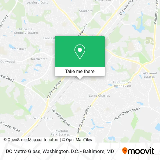DC Metro Glass map