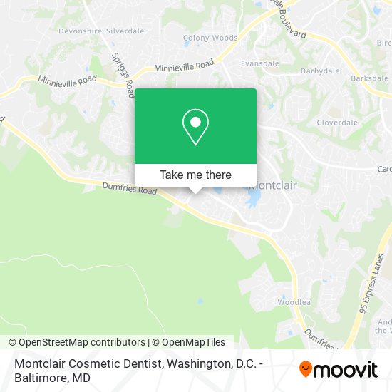 Montclair Cosmetic Dentist map