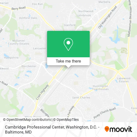Cambridge Professional Center map