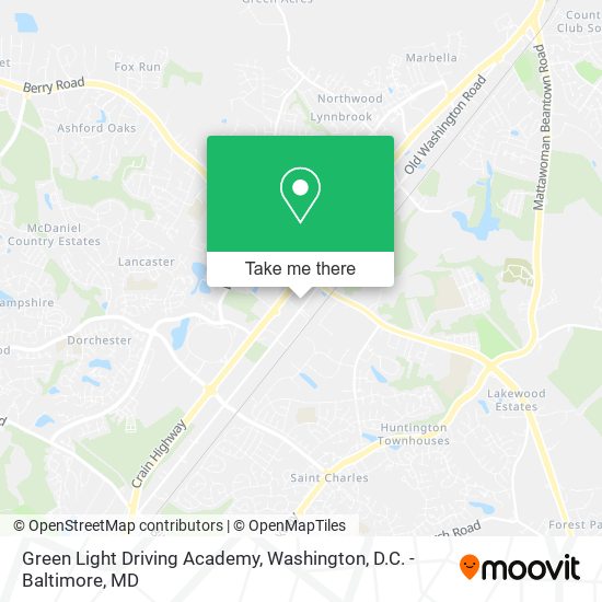 Mapa de Green Light Driving Academy