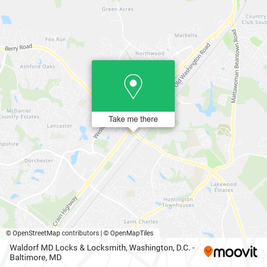 Mapa de Waldorf MD Locks & Locksmith