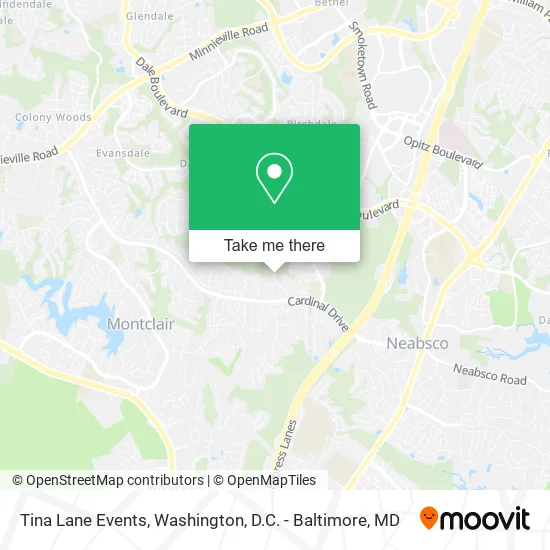 Tina Lane Events map