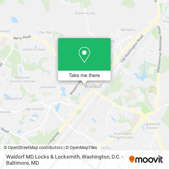 Mapa de Waldorf MD Locks & Locksmith