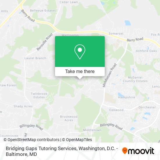 Bridging Gaps Tutoring Services map