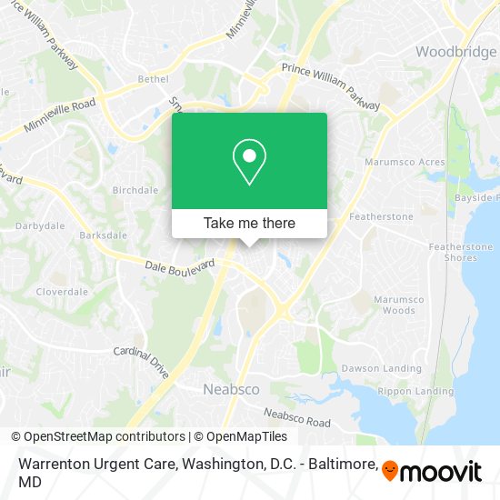 Mapa de Warrenton Urgent Care
