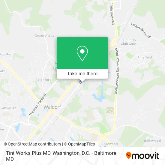 Tint Works Plus MD map