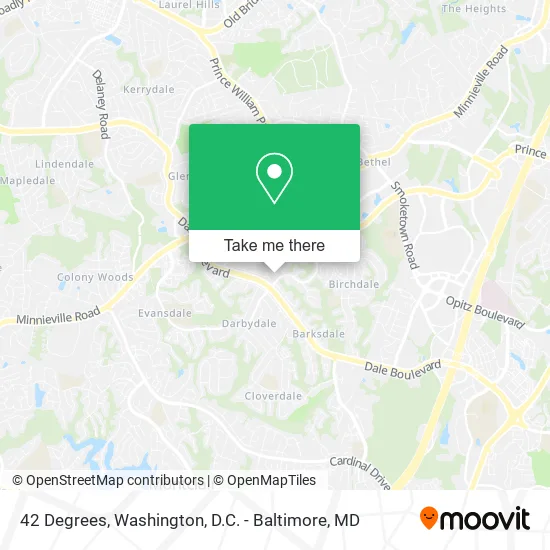 42 Degrees map
