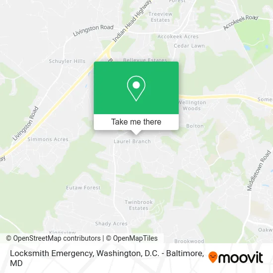 Locksmith Emergency map
