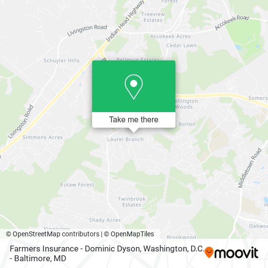 Farmers Insurance - Dominic Dyson map