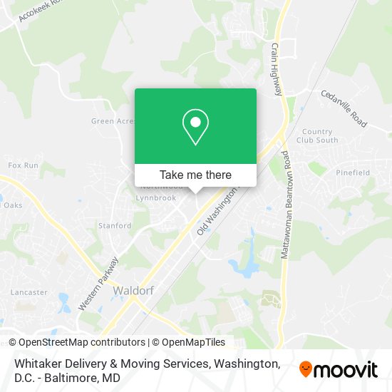 Whitaker Delivery & Moving Services map