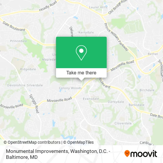 Monumental Improvements map