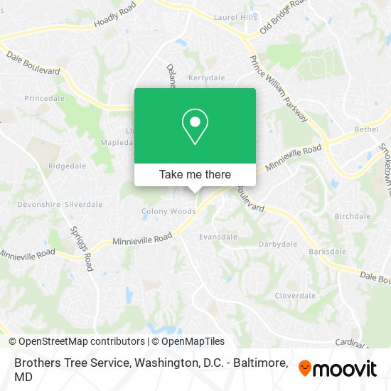 Brothers Tree Service map