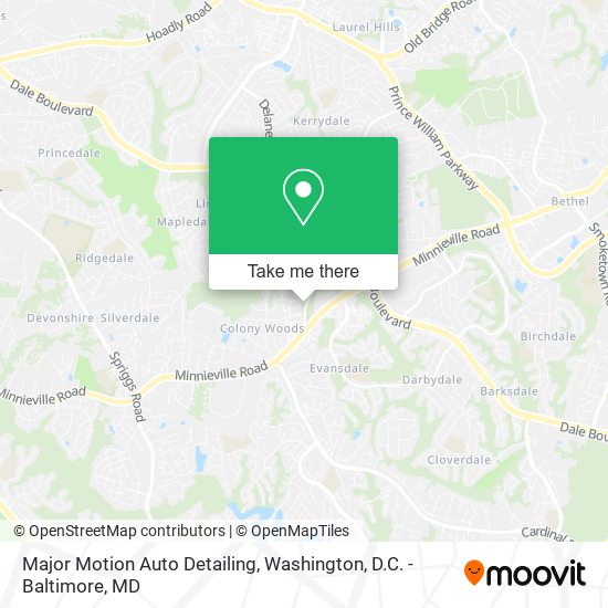 Major Motion Auto Detailing map