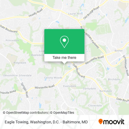 Eagle Towing map