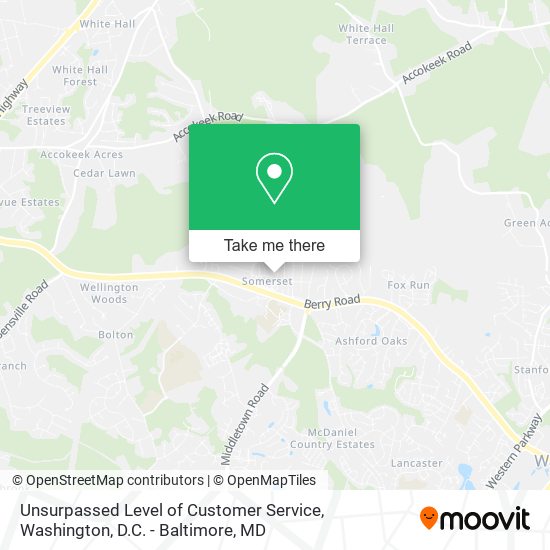 Mapa de Unsurpassed Level of Customer Service