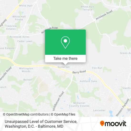 Unsurpassed Level of Customer Service map