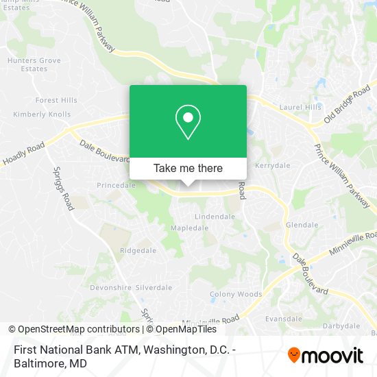 Mapa de First National Bank ATM