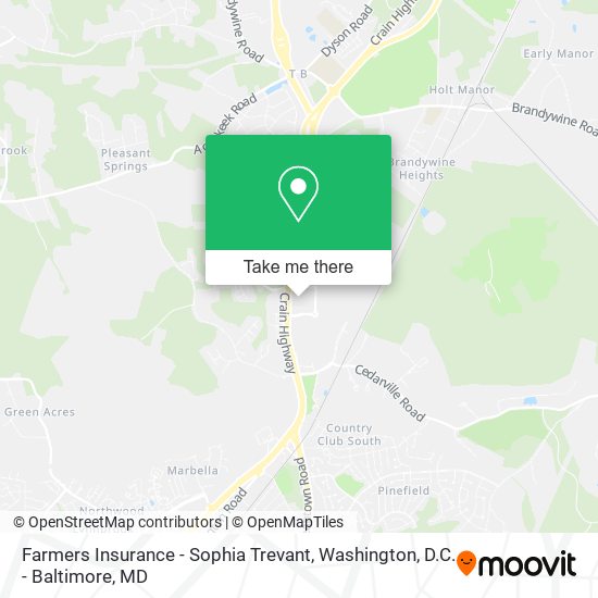 Farmers Insurance - Sophia Trevant map