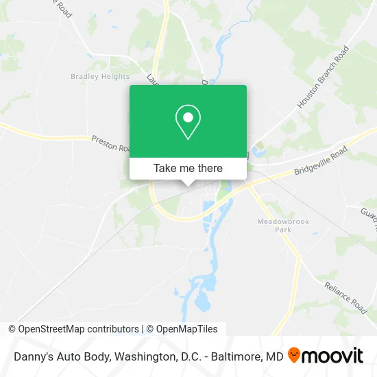 Danny's Auto Body map