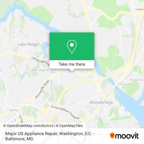 Mapa de Major US Appliance Repair