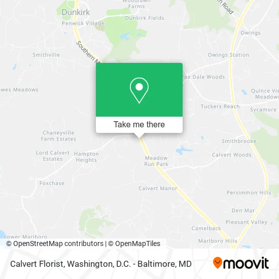 Calvert Florist map
