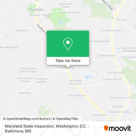 Maryland State Inspection map