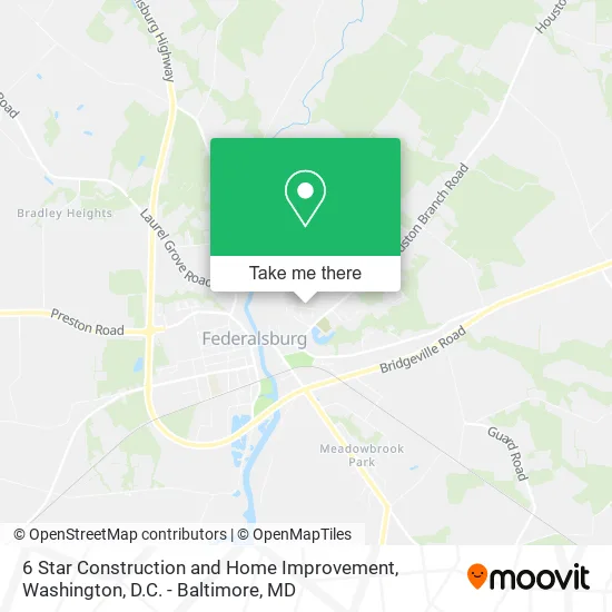 6 Star Construction and Home Improvement map