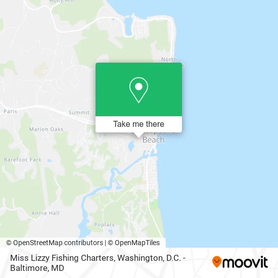 Miss Lizzy Fishing Charters map