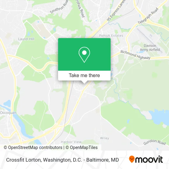 Crossfit Lorton map