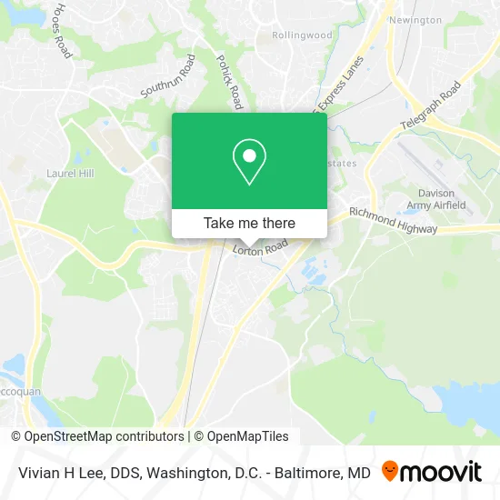 Vivian H Lee, DDS map