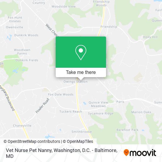 Vet Nurse Pet Nanny map