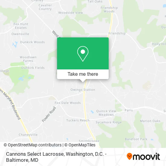 Cannons Select Lacrosse map