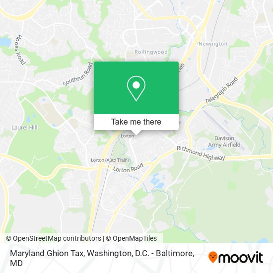 Mapa de Maryland Ghion Tax