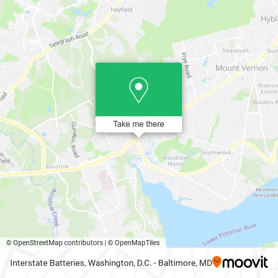 Interstate Batteries map