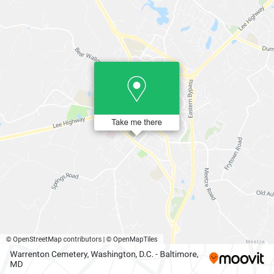 Warrenton Cemetery map