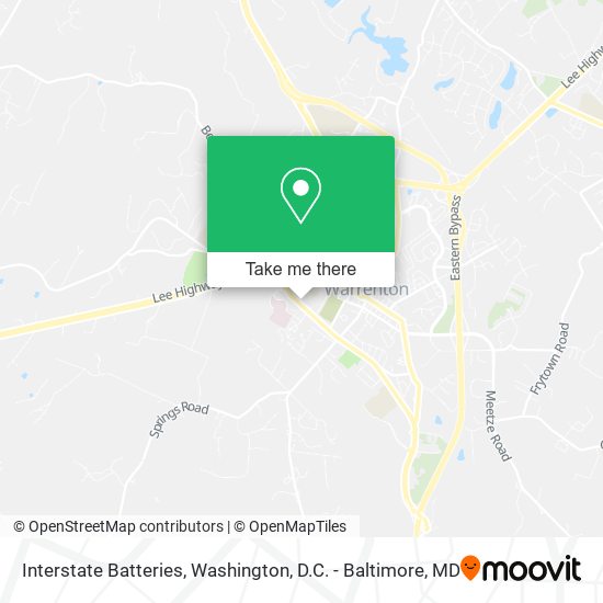 Mapa de Interstate Batteries