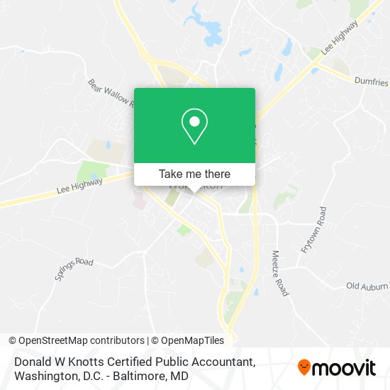 Donald W Knotts Certified Public Accountant map