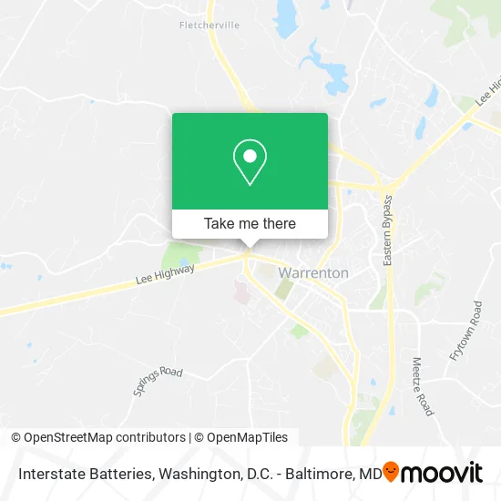 Interstate Batteries map