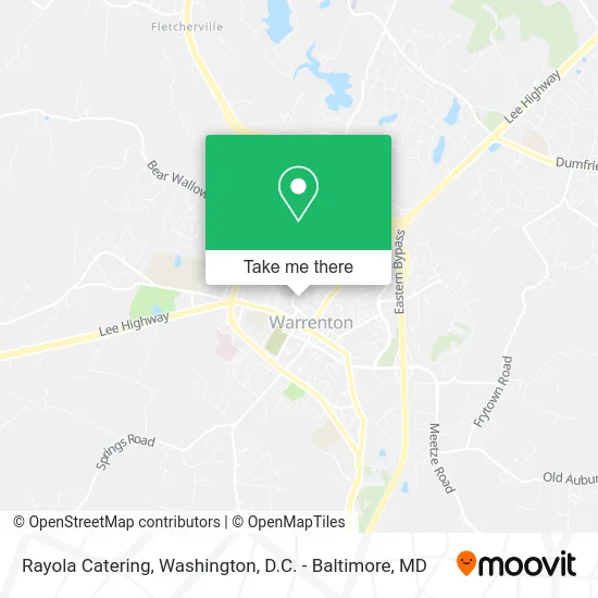 Rayola Catering map