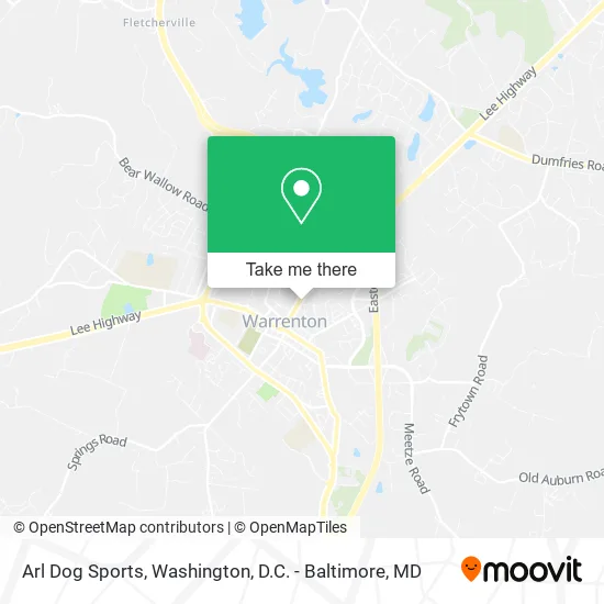Arl Dog Sports map