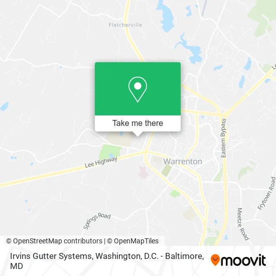 Irvins Gutter Systems map