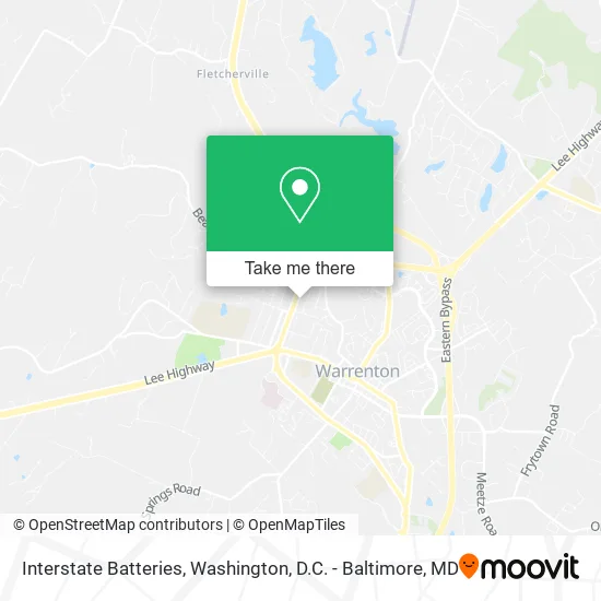 Interstate Batteries map
