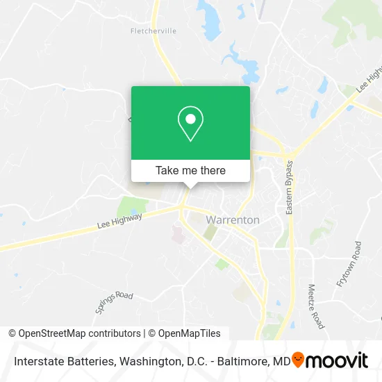 Interstate Batteries map