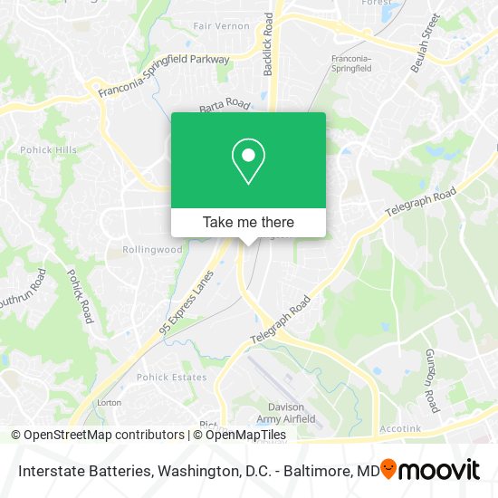 Interstate Batteries map