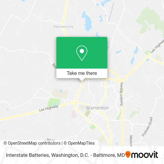 Interstate Batteries map