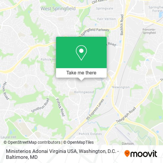 Ministerios Adonai Virginia USA map