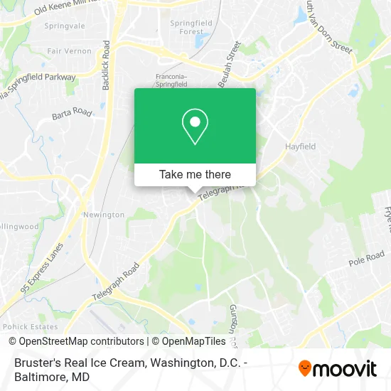 Bruster's Real Ice Cream map